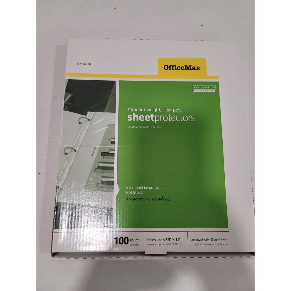 Sheet protectors 100 count sealed box